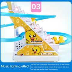 Little Duck Climbing Stairs Toy Little Penguin Automatic Ladder Light - ProTrendyz