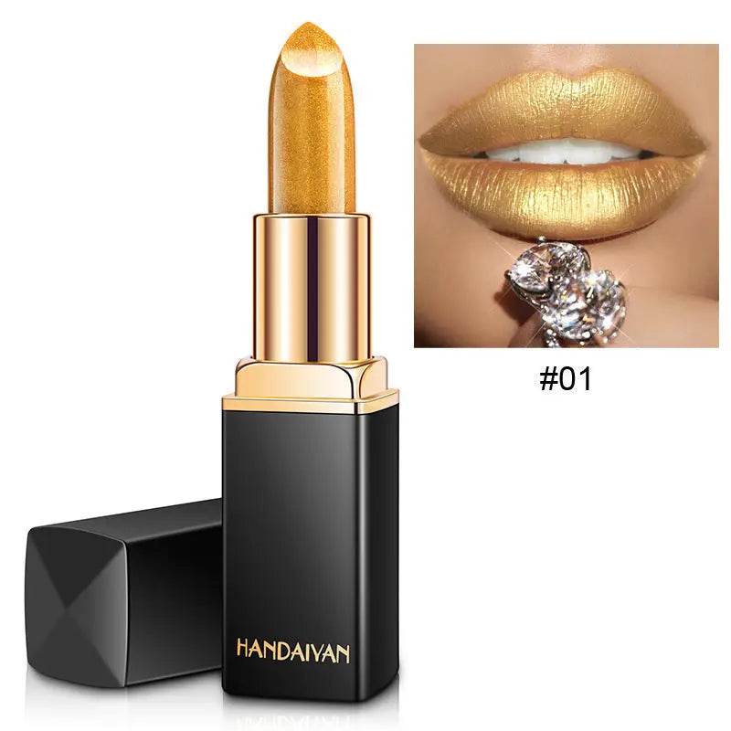 Shiny Metallic Lipstick Pearlescent Color Temperature Change Lipstick Gilt Lipstick - ProTrendyz