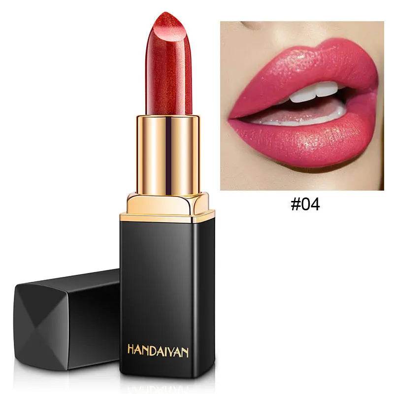 Shiny Metallic Lipstick Pearlescent Color Temperature Change Lipstick Gilt Lipstick - ProTrendyz