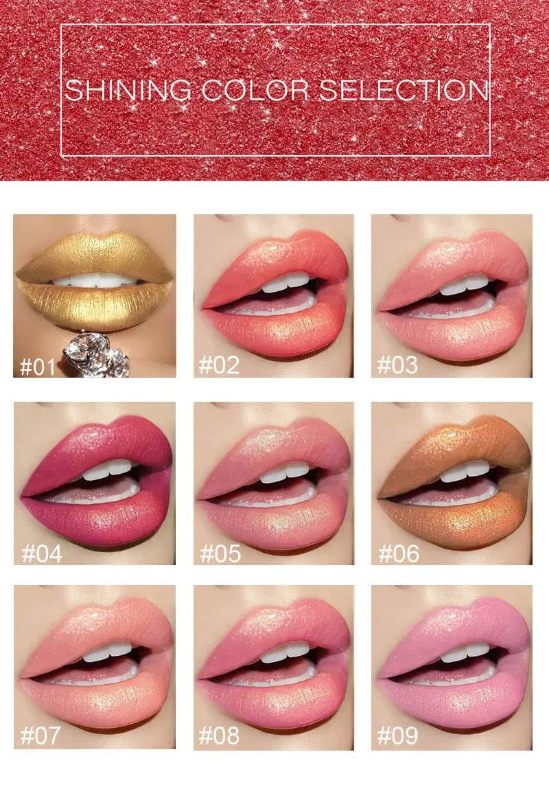 Shiny Metallic Lipstick Pearlescent Color Temperature Change Lipstick Gilt Lipstick - ProTrendyz