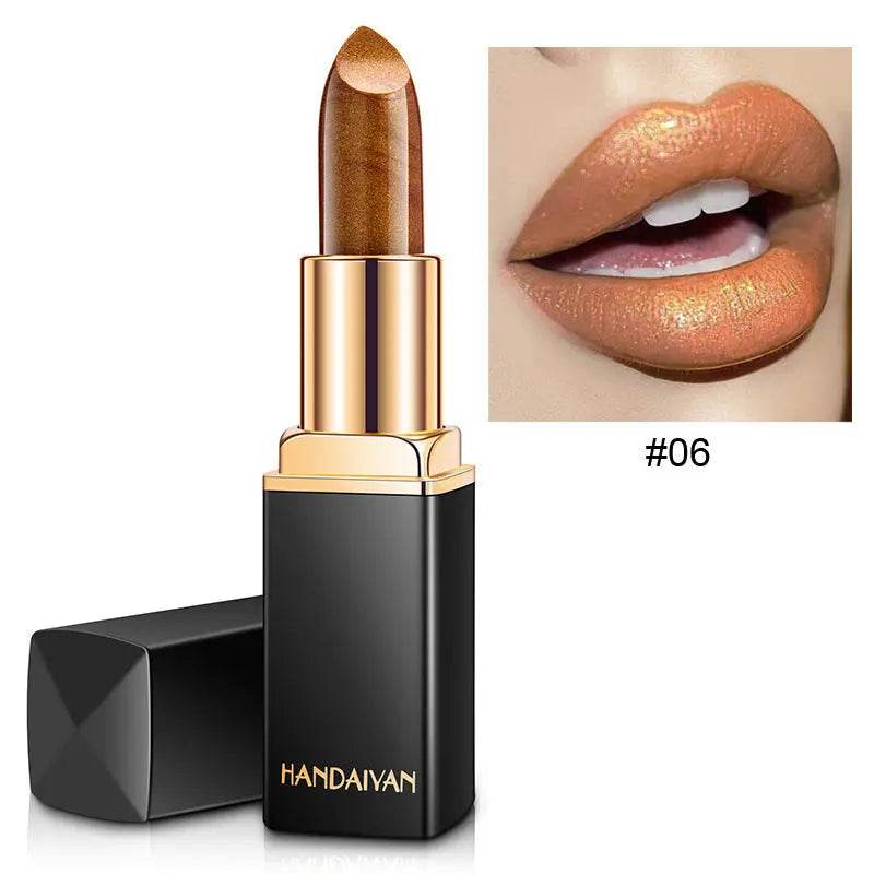 Shiny Metallic Lipstick Pearlescent Color Temperature Change Lipstick Gilt Lipstick - ProTrendyz