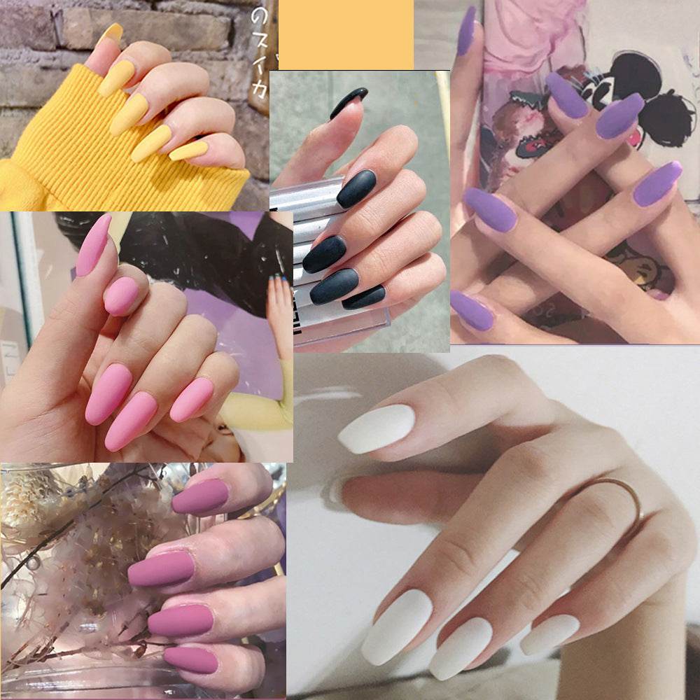 Fake Nails Wear Nails Autumn And Winter Frosted Personality Waterproof Ballet Nails - ProTrendyz