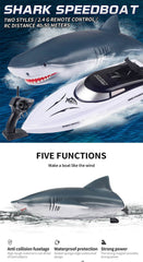 New Electric Shark RC Boat Vehicles Waterproof Swimming Pool Simulation Model Toys 2 In 1 High-speed Remote Control Boat - ProTrendyz