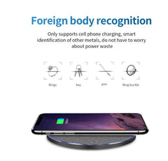 Qi Standard Ultra-Thin Fabric Aluminum Alloy Fast Charge Wireless Charger 15W Fast Charge Fast Charger Disc Wireless Charger - ProTrendyz