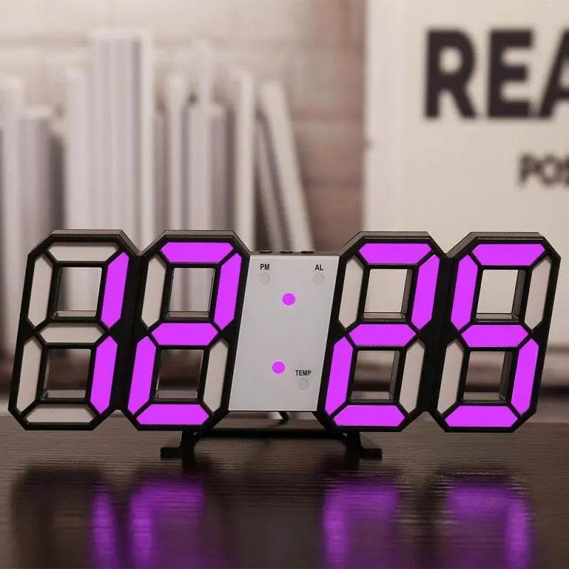 Three-dimensional Wall Clock, Silent Digital Alarm Clock, Three-dimensional Wall Clock For Living Room Gaming Cool Sleek - ProTrendyz