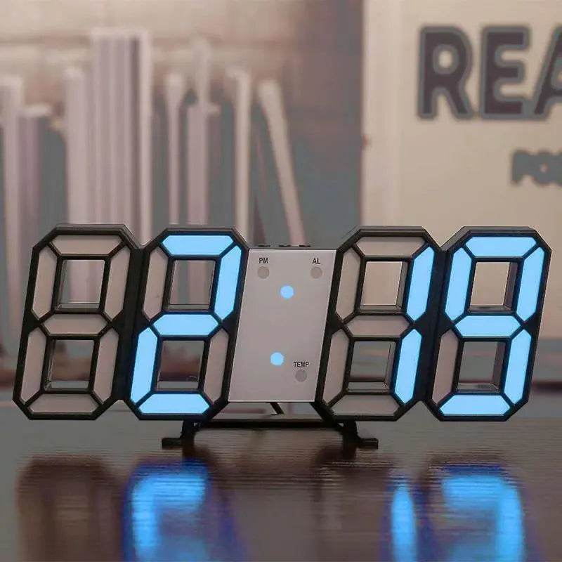 Three-dimensional Wall Clock, Silent Digital Alarm Clock, Three-dimensional Wall Clock For Living Room Gaming Cool Sleek - ProTrendyz