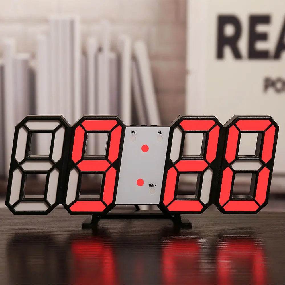 Three-dimensional Wall Clock, Silent Digital Alarm Clock, Three-dimensional Wall Clock For Living Room Gaming Cool Sleek - ProTrendyz