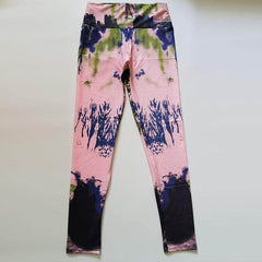 Fitness High Elastic Sports Leggings Training Abstract Ink Pattern High Waist Yoga Leggings - ProTrendyz