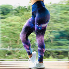 Fitness High Elastic Sports Leggings Training Abstract Ink Pattern High Waist Yoga Leggings - ProTrendyz