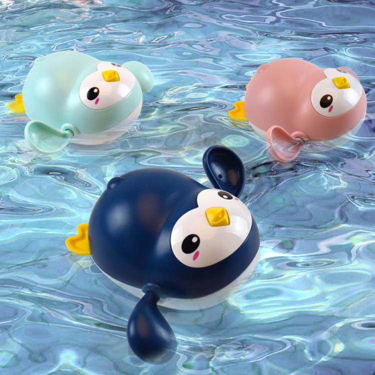 Baby Bath Toy Kawaii Swimming Penguin Bath Pool Toy Cute Wind Up Little Penguin Bath Toys Set Baby Montessori Educational Toys - ProTrendyz
