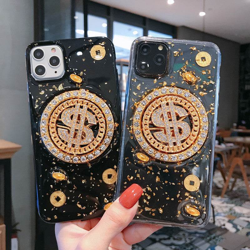 3D Diamond Dollar Turnplate Phone Case Luxury Designer - ProTrendyz