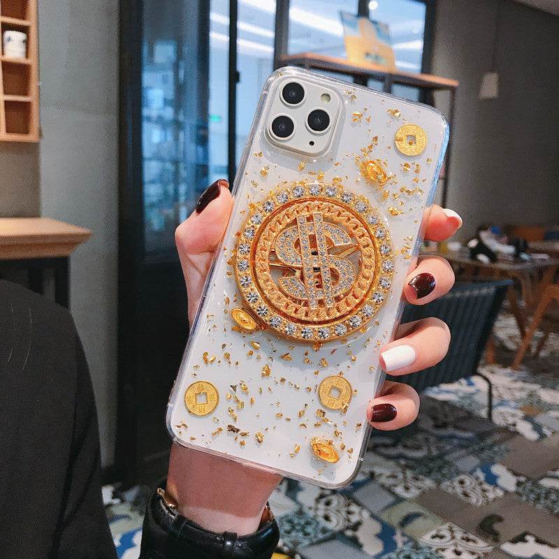 3D Diamond Dollar Turnplate Phone Case Luxury Designer - ProTrendyz
