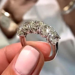New Fashion Round Diamond Ring Zircon Ring - ProTrendyz