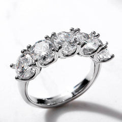 New Fashion Round Diamond Ring Zircon Ring - ProTrendyz