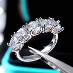 New Fashion Round Diamond Ring Zircon Ring - ProTrendyz