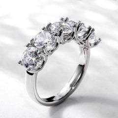 New Fashion Round Diamond Ring Zircon Ring - ProTrendyz