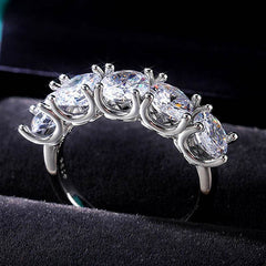 New Fashion Round Diamond Ring Zircon Ring - ProTrendyz