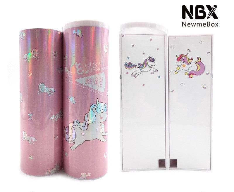 Long Student Pencil Case, Multifunctional Pencil Case, Plastic Double-layer Children's Creative Pencil Case - ProTrendyz