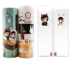 Long Student Pencil Case, Multifunctional Pencil Case, Plastic Double-layer Children's Creative Pencil Case - ProTrendyz