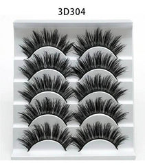 Mink False Eyelashes 3D False Eyelashes Five Pairs Of Soft Cotton Stalk Eyelashes - ProTrendyz