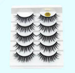 Mink False Eyelashes 3D False Eyelashes Five Pairs Of Soft Cotton Stalk Eyelashes - ProTrendyz