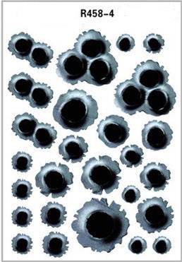Simulation Bullet Hole Car Sticker, Car Bullet Hole Crack Car Sticker - ProTrendyz