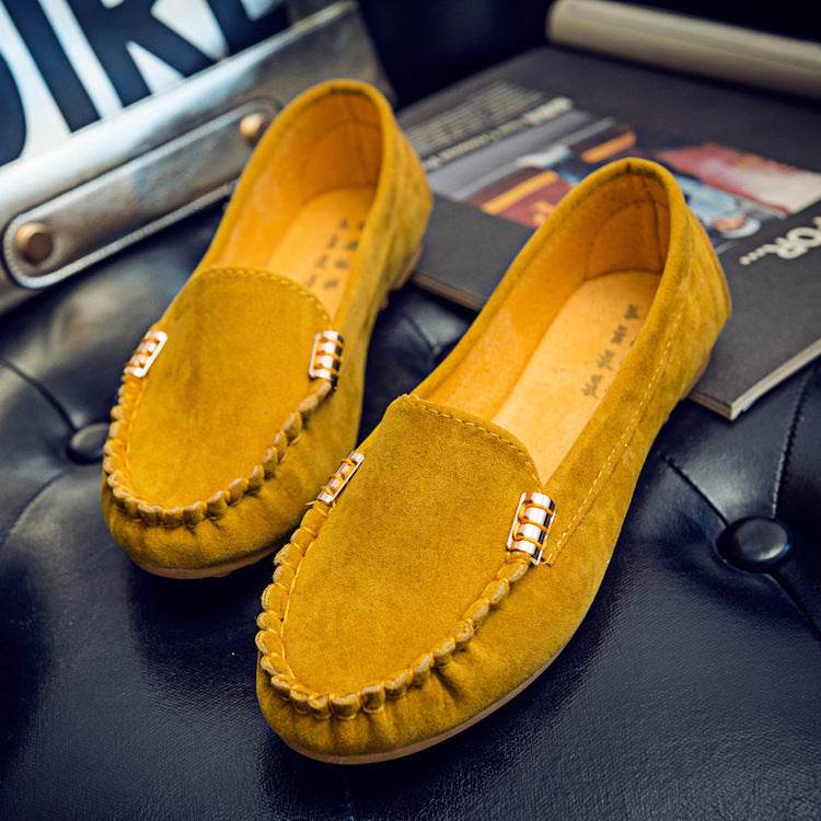 Flat Heel Pumps Single Shoes Flat Women's Shoes Student Peas Shoes - ProTrendyz