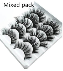 Mink False Eyelashes 3D False Eyelashes Five Pairs Of Soft Cotton Stalk Eyelashes - ProTrendyz
