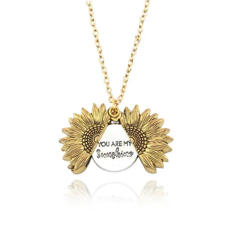 You Are My Sunshine Sunflower Necklace Women Men US - ProTrendyz