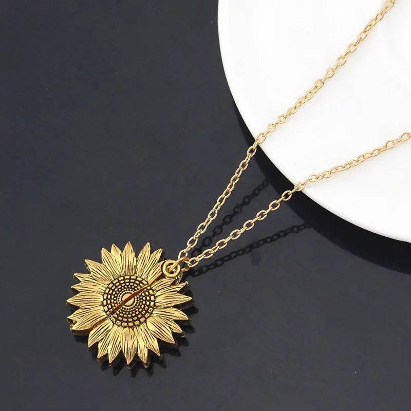 You Are My Sunshine Sunflower Necklace Women Men US - ProTrendyz