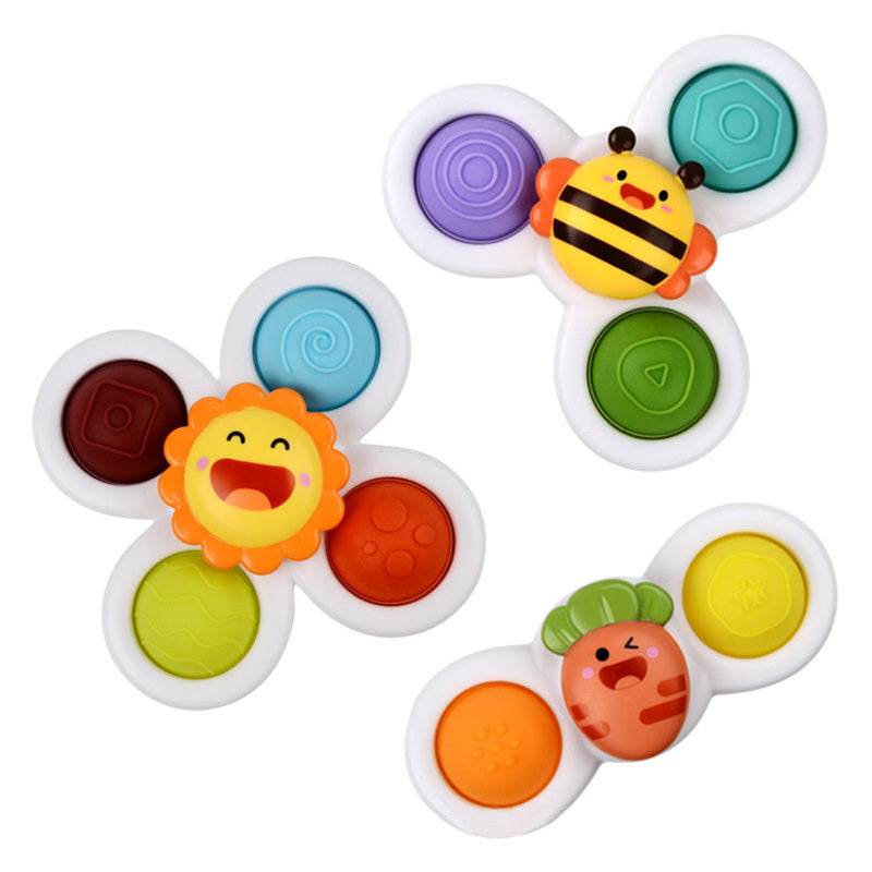 Kids Gyro Insect Sucker Spinner Rattle Bathroom Bath Toys Table Dinner Appease Toys for Baby Toddlers - ProTrendyz