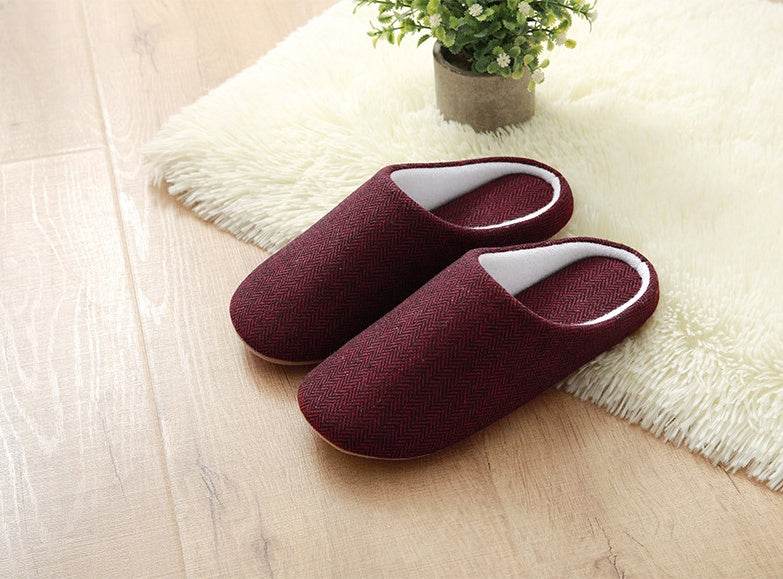 Men's Cotton Black Autumn Season Home Furnishing East Indoor Household Warm Slippers Soft Bottom Good Anti-skid Slippers - ProTrendyz
