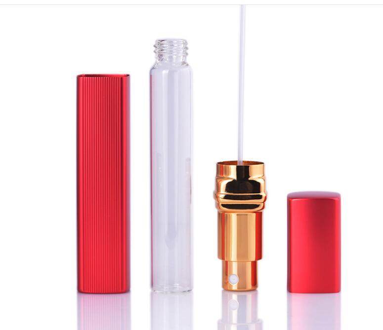 12ML Aluminum Perfume Tube Aluminum Tube Perfume Bottle Glass Bottle Empty Bottle Lipstick Type Perfume Bottled Square - ProTrendyz