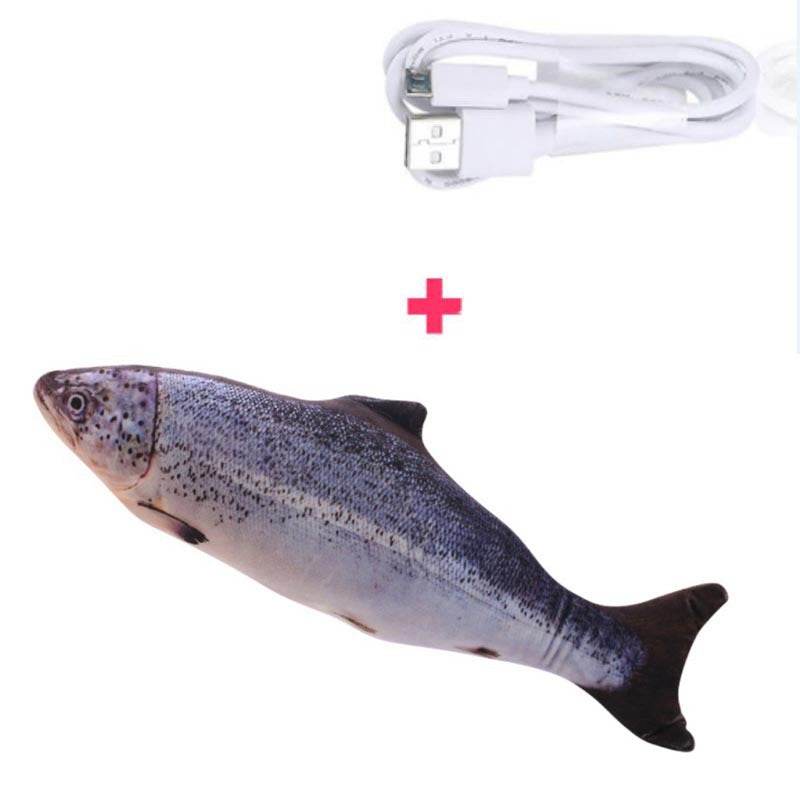 Electric Funny Cat Simulation Fish Beating Usb Jumping Cat Toy - ProTrendyz