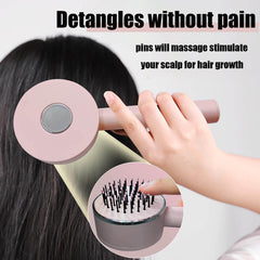 One-key Self-cleaning Hair Brush For Women Curly Hair Brush Anti-Static Airbag Massage Comb Airbag Massage Scalp Comb Professional Detangling One-key Self-cleaning - ProTrendyz