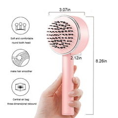 One-key Self-cleaning Hair Brush For Women Curly Hair Brush Anti-Static Airbag Massage Comb Airbag Massage Scalp Comb Professional Detangling One-key Self-cleaning - ProTrendyz