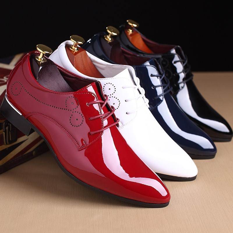 Men Leather Shoes Men Business Casual Dress Shoes Business Casual Leather Shoes Slip-on Black Driving Shoe For Men - ProTrendyz