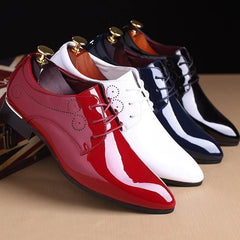 Men Leather Shoes Men Business Casual Dress Shoes Business Casual Leather Shoes Slip-on Black Driving Shoe For Men - ProTrendyz