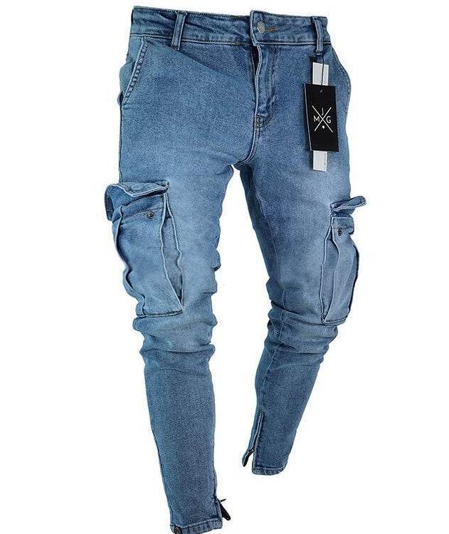 Cargo Hole Denim Jeans Men - ProTrendyz