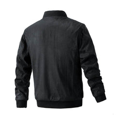 Suede Stand Collar Men's Jacket Double Zipper Pocket Clothing Mens - ProTrendyz