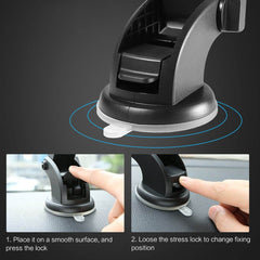 Car Phone Holder Long Rod Telescopic Car Dashboard Suction Cup Type - ProTrendyz