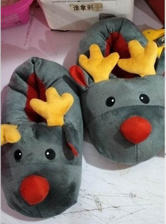 Christmas Shoes Cute Elk Home Slippers - ProTrendyz