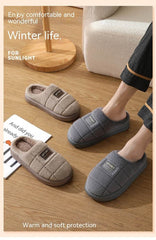Men's Cotton Winter Household Woolen Thick Bottom And Warm Keeping Slippers - ProTrendyz