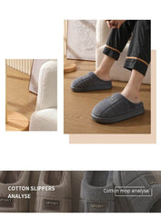 Men's Cotton Winter Household Woolen Thick Bottom And Warm Keeping Slippers - ProTrendyz