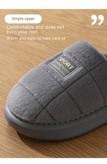 Men's Cotton Winter Household Woolen Thick Bottom And Warm Keeping Slippers - ProTrendyz