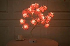Rose Flower Lamp USB Battery Operated LED Table Lamp Bonsai Tree Night Lights Garland Bedroom Decoration Lights Home Decor - ProTrendyz