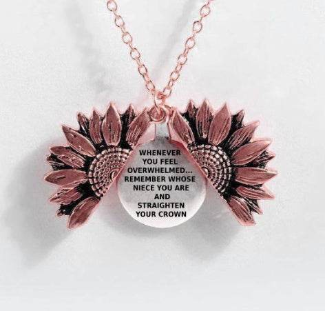 Sunflower Double-layer Lettering Necklace - ProTrendyz