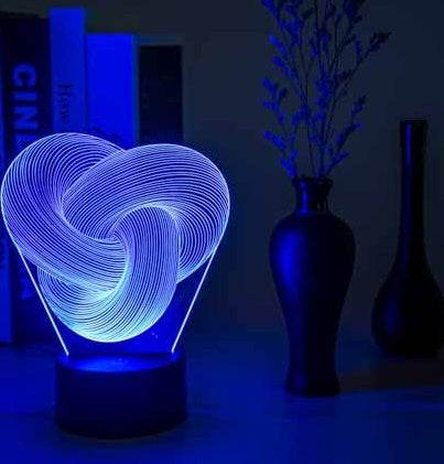 Twist Abstract LED 3D Night Light Touch Colorful Acrylic 3D Table Lamp Decoration Lighting Baby Sleeping Mood Lamp Best Gift - ProTrendyz