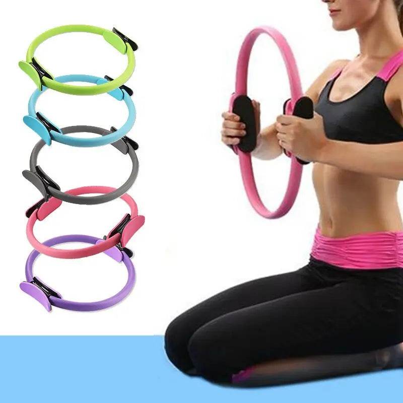 Yoga Fitness Pilates Ring Women Girls Circle Magic Dual Exercise Home Gym Workout Sports Lose Weight Body Resistance US - ProTrendyz