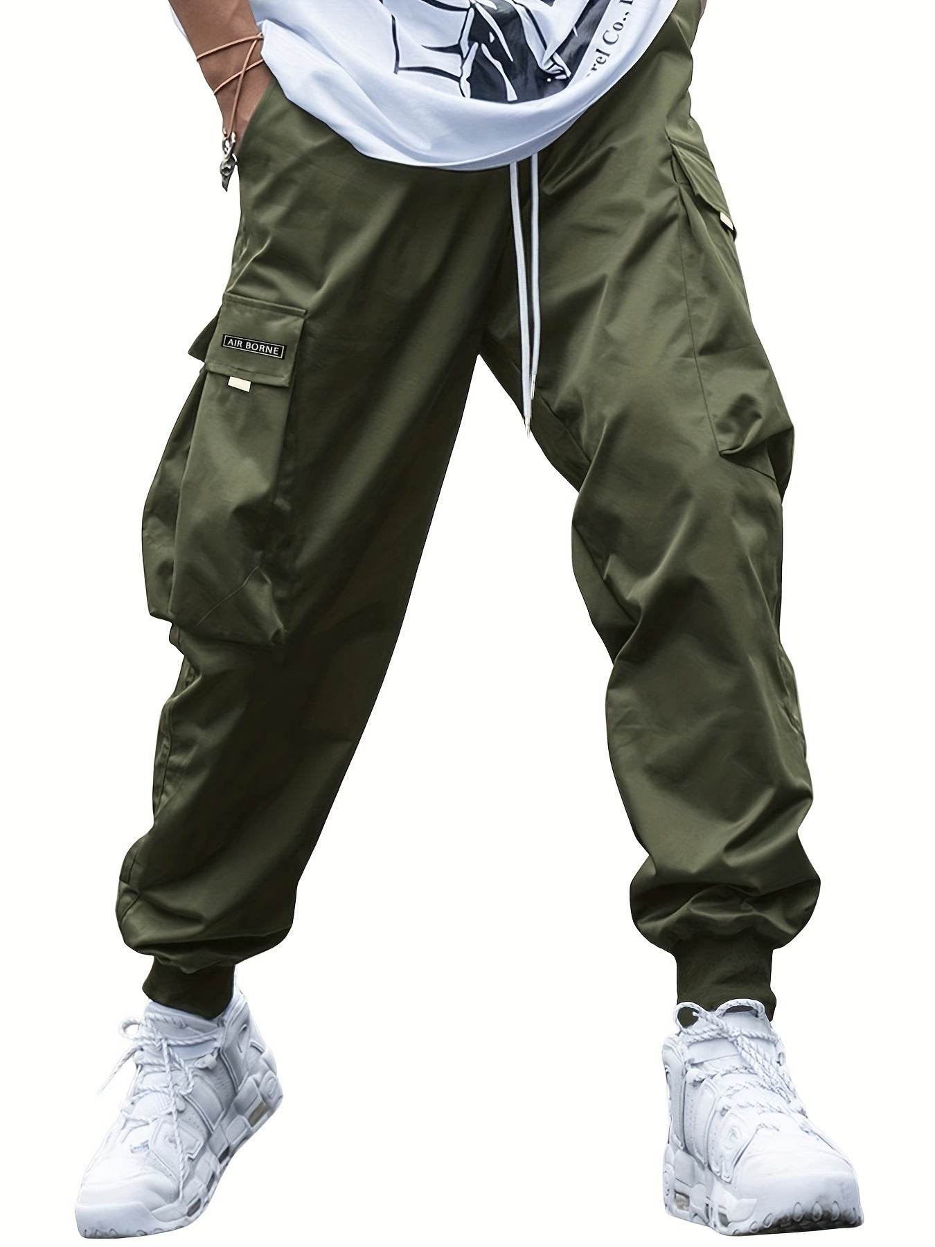 Multi-pocket Cargo Pants Men's Casual Hip-Hop Drawstring Trousers Outdoor Streetwear Sports Pant - ProTrendyz